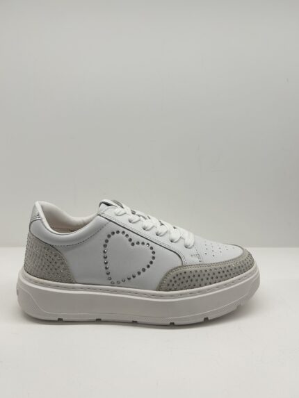 LOVE MOSCHINO Sneackers con strass e cuori