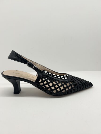 BIANCA DI' Slingback pelle traforata